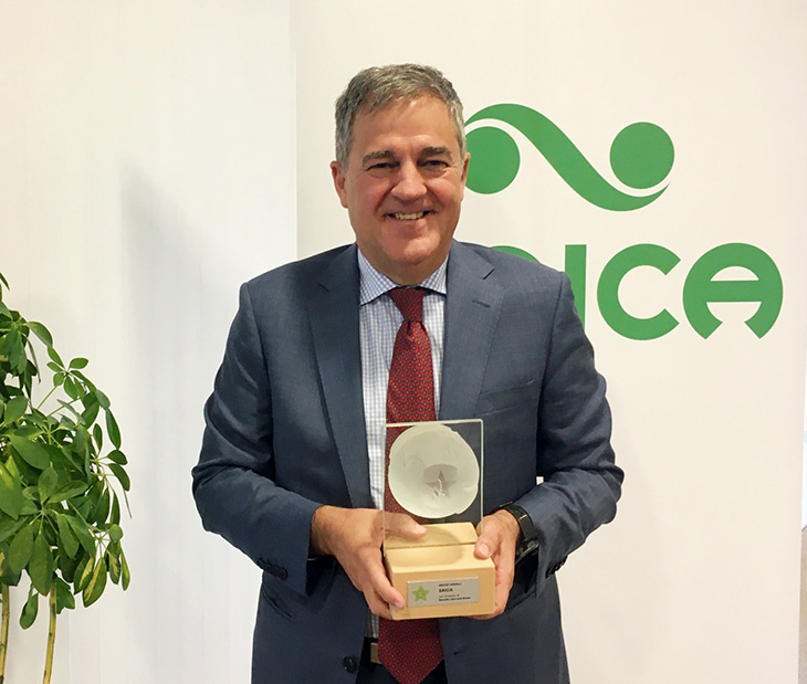 Ramón Alejandro, Presidente de Grupo Saica, con la estrella Lean & Green