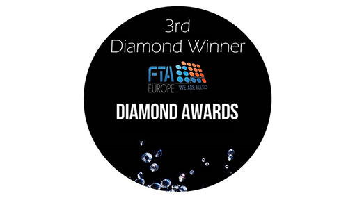 Saica Flex awarded for Unicorn Smarties packaging at 2021 FTA Europe Diamond Awards