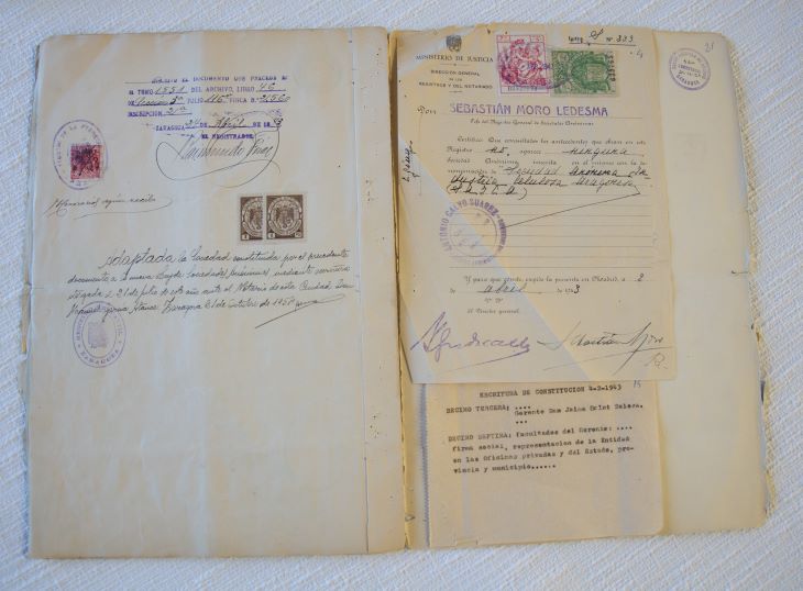 Acta de constitución de Saica (1943)