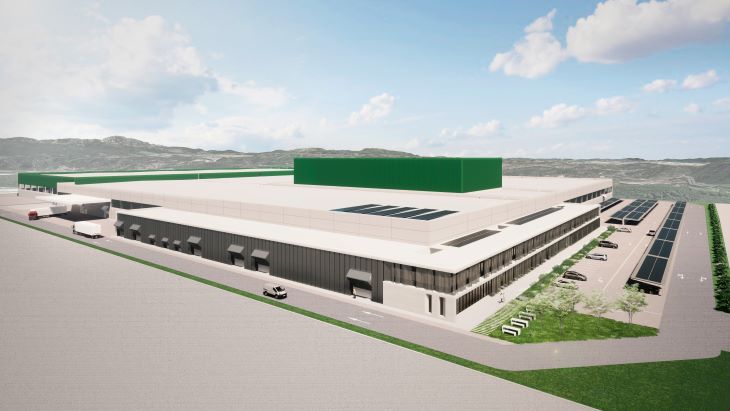 Recreación virtual de la nueva planta de Saica Pack en Sant Esteve Sesrovires.