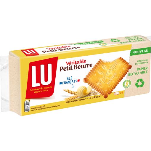 Mondelēz International et Saica dévoilent un nouvel emballage en mono-papier pour le "Véritable Petit Beurre" de LU, réduisant d'environ 63% l'utilisation de plastique vierge par paquet